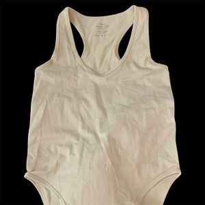 Zenana Outfitters Cream Racerback Bodysuit